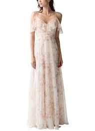 Descriptionjenny Yoo Mila Printfull Length Floral Printed Bridesmaid Dressv Nec Floral Bridesmaid Dresses Jenny Yoo Bridesmaid Dress Printed Bridesmaid Dresses