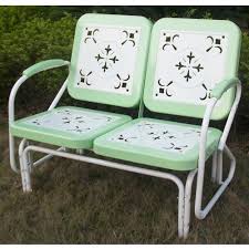 Retro Outdoor Glider Multiple Colors Walmart Com Outdoor Glider Furniture Gliders Patio Rocking Chairs