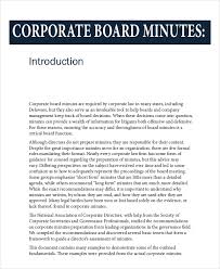 Corporate Meeting Minutes Template Setiopolismother