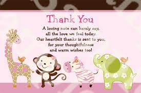 Jungle Jill Girl Animals Printable Baby Shower Thank You Note Etsy Baby Shower Wording Baby Shower Baby Shower Printables