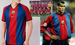 Barcelona enjoyed a great season with their new signings ronald de boer, patrick kluivert, frank de boer, mauricio pellegrino. Barcelona Set To Wear 90s Inspired Retro Shirt In El Clasico With Real Madrid Daily Mail Online