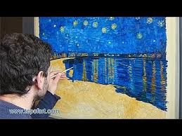 Van gogh described this night stars painting in his letter to his brother theo: Art Reproduction Van Gogh Starry Night Over The Rhone Hand Painted Step By Step Youtube