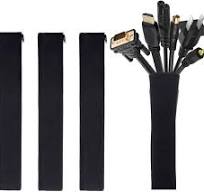 JOTO 4 Pack Cable Management Sleeve, 19-20 Inches Cord Organizer System  with Zipper for TV Computer Office Home Entertainment, Flexible Cable  Sleeve ...