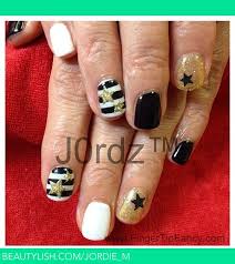 See more ideas about nails, nail designs, gold nails. Black White Gold Nails Jordie M S Jordie M Photo Beautylish