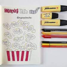 Bello Tracker De Peliculas Para Boullet Journal Tracker Movies Bulletjournal Bullet Journal School Planner Bullet Journal Bullet Journal Doodles