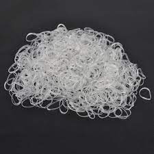 500pcs Clear White Ponytail Holders Elastic Rubber Band Hair Ties Ropes Rings Many Thanks For Having Seen Hair Rubber Bands Elastic Hair Bands Hair Elastics