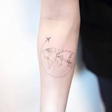 World map tattoos look fantastic if it's appropriately depicted. World Map Tattoo Ideas For Those Who Love To Travel