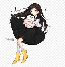 You can take your cue. Black Hair Long Brown Cute Little Anime Girl With Black Hair Png Anime Hair Png Free Transparent Png Images Pngaaa Com