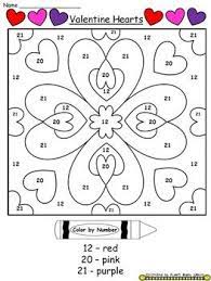 This valentine's day number printable set has 6 different coloring pages that all have different images. Valentine Color By Number And Word Editable Valentine Coloring Valentines School Valentines For Kids