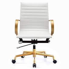 features ribbed vegan leather smooth running castors product type desk chair base fi luxury office chairs gold office chair leather office chair