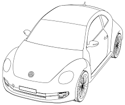 Nice Vw Volkswagen Beetle Perspective View Coloring Page Coloring Pages Vw Volkswagen Volkswagen Beetle