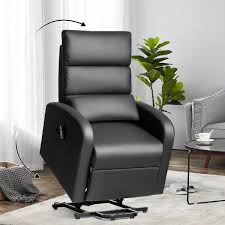 Costway Electric Power Lift Massage Sofa Leather Recliner Chair W Lumbar Support Blackbrown Walmart Com Recliner Chair Leather Recliner Chair Leather Recliner
