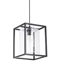 Consisting Of A Glass Cylinder Contained By A Black Rectangular Frame Our Statement Pendant Light Will Iron Pendant Light Iron Lighting Fixtures Iron Lighting