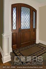 Wood Front Entry Doors In Stock Single Door With 2sl Half Diamond Glass In Door In Sidelig Solid Wood Entry Doors Wood Front Entry Doors Custom Interior Doors