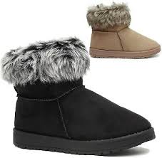 Stretchy womens over the knee thigh high boots flat hidden heel casual plus sizetop rated seller. Faux Fur Boots 3 5 Dealsan