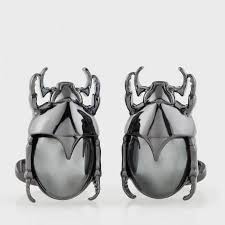 Black And White Striped Beetle Paul Smith Cufflinks Black Scarab Beetle Cufflinks Cufflinks Men Mens Jewelry Mens Accessories