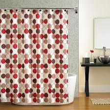 Mainstays Hometrends Cirque Red Shower Curtain 1 Each Walmart Com Red Shower Curtains Brown Shower Curtain Bathroom Red