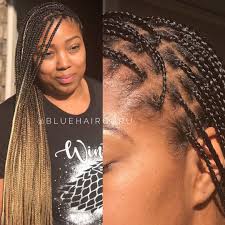 Black And Blonde Knotless Braids Antarnesha Blue On Instagram Ombre Knotless Braids Br Box Braids Hairstyles For Black Women Box Braids Hairstyles Braided Hairstyles For Black Women