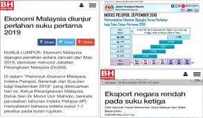 Asas ekonomi negara yang kukuh dan. Indeks Ekonomi Malaysia Perlahan Suku Pertama 2019 Jabatan Perangkaan Malaysia Pak Din