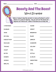 Learn about simple machines—levers, pulleys, an inclined plane, a wedge, screws, and a wheel and axle—with these free printables. Beauty And The Beast Word Scramble