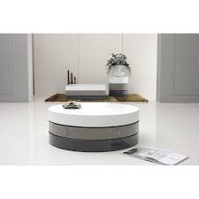 Modern rectangular coffee table, high gloss living room table with storage drawer, 2 layers black coffee table furniture for living room office, 37.4 x 21.7 x 14.6inch (black) 3.5 out of 5 stars. Contemporary Transforming Round Coffee Table With Storage Mooka