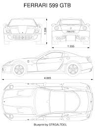Ferrari 599 Gtb Fiorano Blueprint Download Free Blueprint For 3d Modeling Ferrari 599 Car Drawings Blueprints