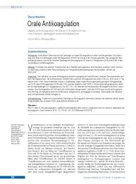 Angewandte gerinnungsphysiologie, pathologie und klinik. Antikoagulantien Pass Pdf Bei Den Antikoagulantien Sind Zu Den Seit Jahrzehnten Bekannten Pharmaka Wie Etwa Den Heparinen Oder