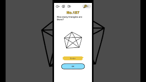 Ini mengevaluasi kemampuan berpikir logis anda, refleks, akurasi, memori dan kreativitas. Brain Out Level 137 How Many Triangles Are There Walkthrough Solution Youtube