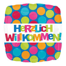 Die vorlage braucht ihr einfach nur herunterladen und könnt sie dann ausdrucken. Folienballon Rund Herzlich Willkommen Bunte Punkte A2576801