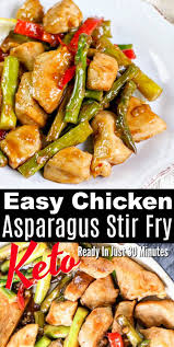Low Carb Chicken Asparagus Stir Fry Recipe In 2020 Asparagus Chicken Recipe Chicken Asparagus Stir Fry