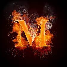 Creative letter m checklist logo concept design vector. Fire Swirl Letter M Isolated On Black Stock Image Colourbox