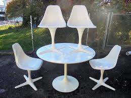 Vintage Retro Burke Saarinen Eames Era Tulip Dining Table And 4 Propeller Chairs Midcenturymodern Burke Tulip Dining Table Dining Table Saarinen