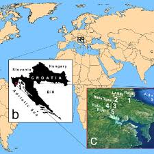 Which hemisphere is croatia in on the world? Map Of The Study Area A Global Positions Of Croatia Rectangle And Download Scientific Diagram