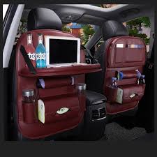 Leather Foldable Car Seat Back Organizer In 2020 Leather Car Seats Car Storage Bag Cleaning Leather Car Seats