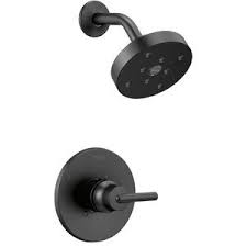 Dt14259bl Dr10000unbx Trinsic Single Handle Shower Faucet Matte Black Delta Trinsic Delta Faucets Shower Faucet