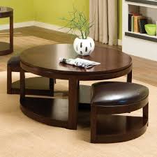 This is a great material to get if you have messy eaters at home. Print Of The Round Coffee Tables With Storage The Simple And Compact Furniture That Looks Ado Coffee Table Coffee Table With Chairs Contemporary Dining Table