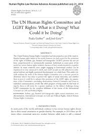 Pada pusingan tahun 2018, malaysia masih dikecam di dalam isu lgbt ini dan desakan terus dibuat kepada kerajaan malaysia. Pdf The Un Human Rights Committee And Lgbt Rights What Is It Doing What Could It Be Doing