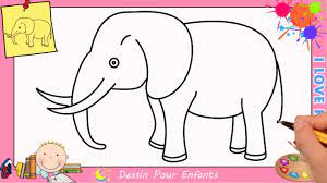 comment dessiner un elephant facilement etape par pour enfants 4 youtube couleurs de bonne humeur