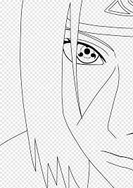 A beautifully hand drawn image of itachi uchiha. Line Art M 02csf Drawing Eye Itachi Uchiha Angle White Face Png Pngwing