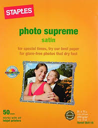 The weight of the photo supreme paper is 61 pound or 10 mil thickness. Staples 564118 Supreme Satin Photo Paper 8 5 Inch X 11 Inch 50 Pack 19893 Cc Buy Online In Cayman Islands At Cayman Desertcart Com Productid 41359672