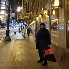 More dhots from a memorable weekend in Chicago for the  @midwestmysteryconference . The conference was held in the classic confines  of Roosevelt University. Nighttime stroll around the Loop found us in front