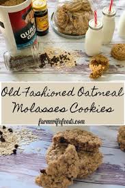 Soft and chewy, perfectly spiced, dotted with juicy raisins and crunchy walnuts and always sure to satisfy those cookie cravings. Old Fashioned Oatmeal Molasses Cookies The Farmwife Feeds
