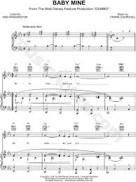 Baby Mine From Dumbo Sheet Music In Eb Major Transposable Download Print Sku Mn0077720