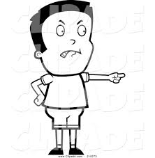 Affordable and search from millions of royalty free images, photos and vectors. Clip Art Of A Black And White Angry Boy Pointing By Cory Thoman 210273