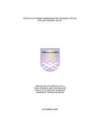 Daun parsley sudah menjadi daun pelengkap masakan seperti daun seledri, maka tak heran jika anda bisa khasiat daun parsley tidak sampai di situ saja. Effects Of Herbal Marinades On The Eprints Uitm