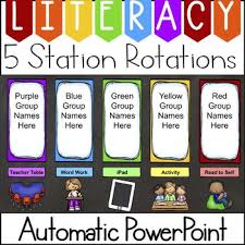 Guided Reading Center Rotation Chart Automatic Powerpoint