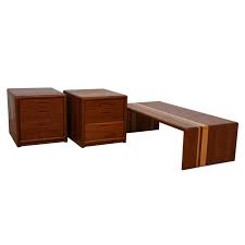 Rated 4.5 out of 5 stars. Solid Teak Waterfall Coffee Table Matching Side Table Cabinets From Modern Mobler Of Takoma Dc Kensington Md Attic