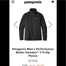 black patagonia size large