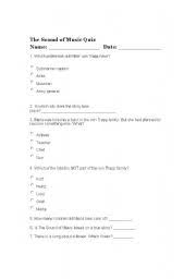 🎶 we're all in this together. English Worksheets The Sound Of Music Quiz