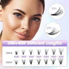Amazon.com: Lash Clusters, PITHER 280pcs 30D+40D DIY Eyelash Extension  0.07mm 9-16mm Mix Individual Lashes Super Thin Band Soft for Beginners DIY  at Home : Beauty & Personal Care